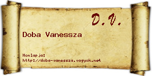 Doba Vanessza névjegykártya